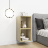 Półki ścienne, 2 szt., dąb sonoma, 37x37x37 cm