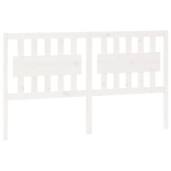 Wezgłowie łóżka, białe, 155,5x4x100 cm, lite drewno sosnowe