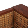 2-osobowa sofa z poduszkami, brązowa, naturalny rattan