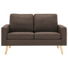 2-osobowa sofa, brązowa, tapicerowana tkaniną