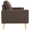 2-osobowa sofa, brązowa, tapicerowana tkaniną