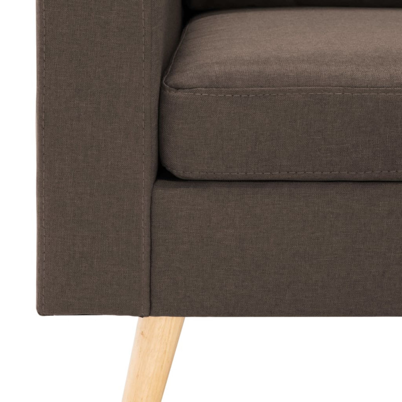 2-osobowa sofa, brązowa, tapicerowana tkaniną