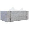 2-osobowa sofa z poduszkami, szara, naturalny rattan