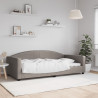 Sofa z funkcją spania, kolor taupe, 100x200 cm, obita tkaniną