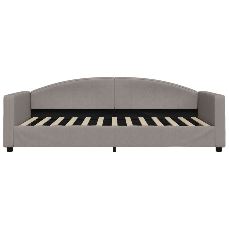 Sofa z funkcją spania, kolor taupe, 100x200 cm, obita tkaniną