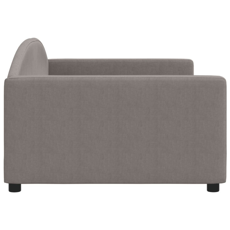 Sofa z funkcją spania, kolor taupe, 100x200 cm, obita tkaniną