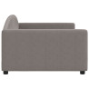 Sofa z funkcją spania, kolor taupe, 100x200 cm, obita tkaniną