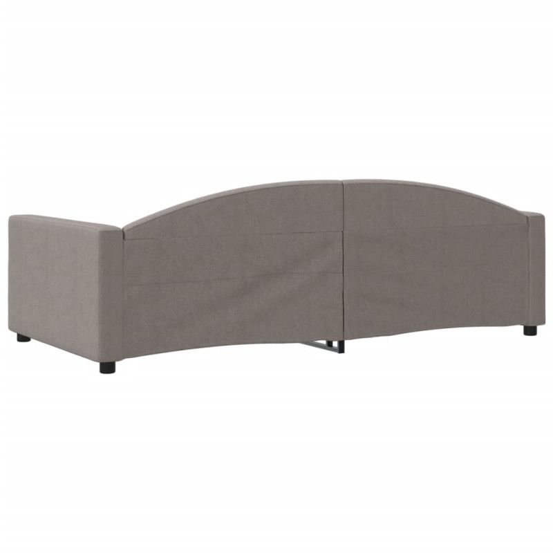 Sofa z funkcją spania, kolor taupe, 100x200 cm, obita tkaniną