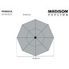 Madison Parasol ogrodowy Mykanos, 250 cm, kolor taupe