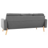 3-osobowa sofa, jasnoszara, tapicerowana tkaniną