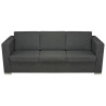 3-osobowa sofa tapicerowana tkaniną, ciemnoszara