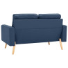 2-osobowa sofa, niebieska, tapicerowana tkaniną