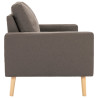 2-osobowa sofa, kolor taupe, tapicerowana tkaniną