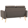 2-osobowa sofa, kolor taupe, tapicerowana tkaniną