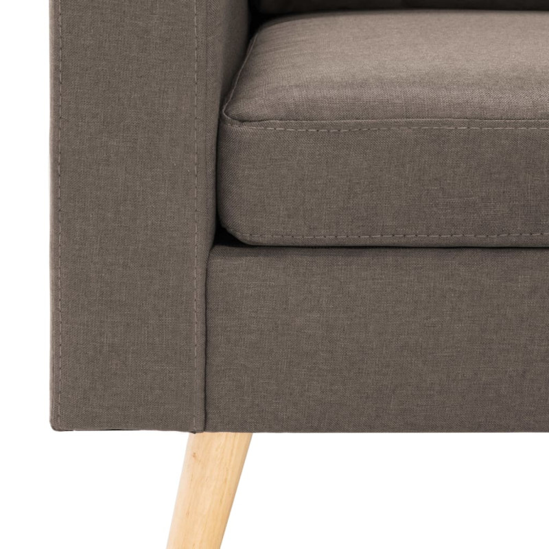 2-osobowa sofa, kolor taupe, tapicerowana tkaniną