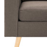2-osobowa sofa, kolor taupe, tapicerowana tkaniną