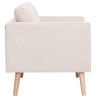 Sofa 3-osobowa, materiałowa, kremowa