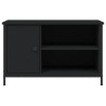 Szafka pod TV, czarna, 80x40x50 cm, materiał drewnopochodny