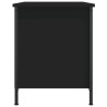 Szafka pod TV, czarna, 80x40x50 cm, materiał drewnopochodny