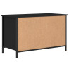 Szafka pod TV, czarna, 80x40x50 cm, materiał drewnopochodny