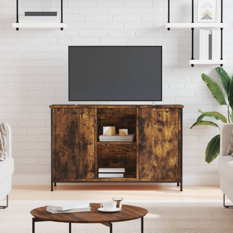 Szafka pod TV, przydymiony dąb, 100x35x65 cm