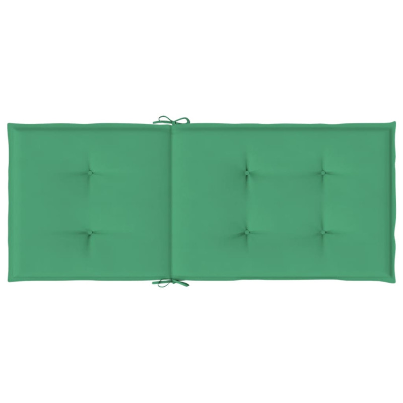 Poduszki na krzesła ogrodowe, 4 szt., zielone, 120x50x3 cm