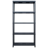 Regał magazynowy, czarny, 260 kg, 90x40x180 cm, plastikowy