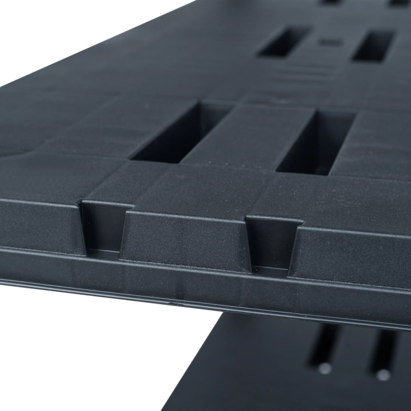 Regał magazynowy, czarny, 260 kg, 90x40x180 cm, plastikowy