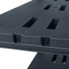 Regał magazynowy, czarny, 260 kg, 90x40x180 cm, plastikowy