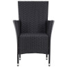 5-cz. zestaw mebli ogrodowych, rattan PE, czarny