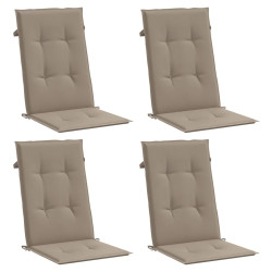 Poduszki na krzesła ogrodowe, 4 szt., taupe, 120x50x3 cm