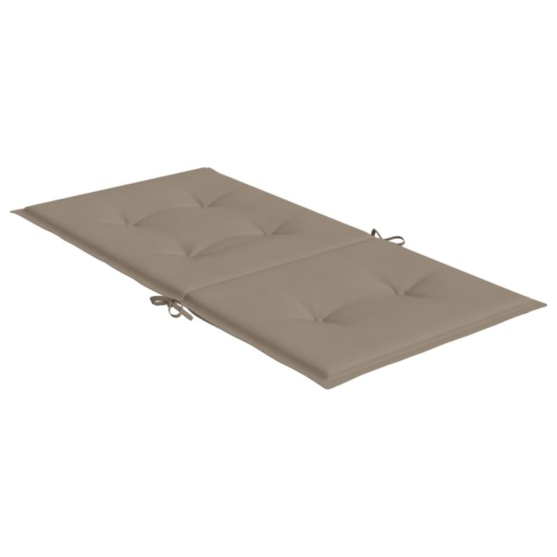 Poduszki na krzesła ogrodowe, 2 szt., taupe, 100x50x3 cm