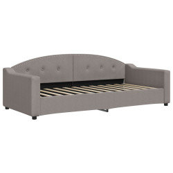 Sofa z funkcją spania, kolor taupe, 90x200 cm, obita tkaniną