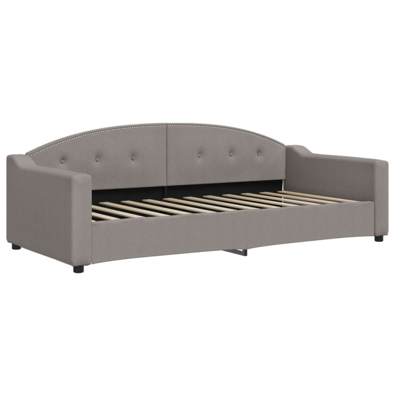 Sofa z funkcją spania, kolor taupe, 90x200 cm, obita tkaniną