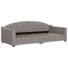 Sofa z funkcją spania, kolor taupe, 90x200 cm, obita tkaniną