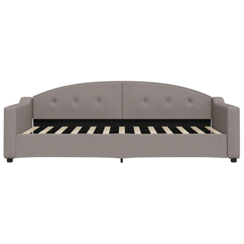 Sofa z funkcją spania, kolor taupe, 90x200 cm, obita tkaniną
