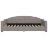 Sofa z funkcją spania, kolor taupe, 90x200 cm, obita tkaniną