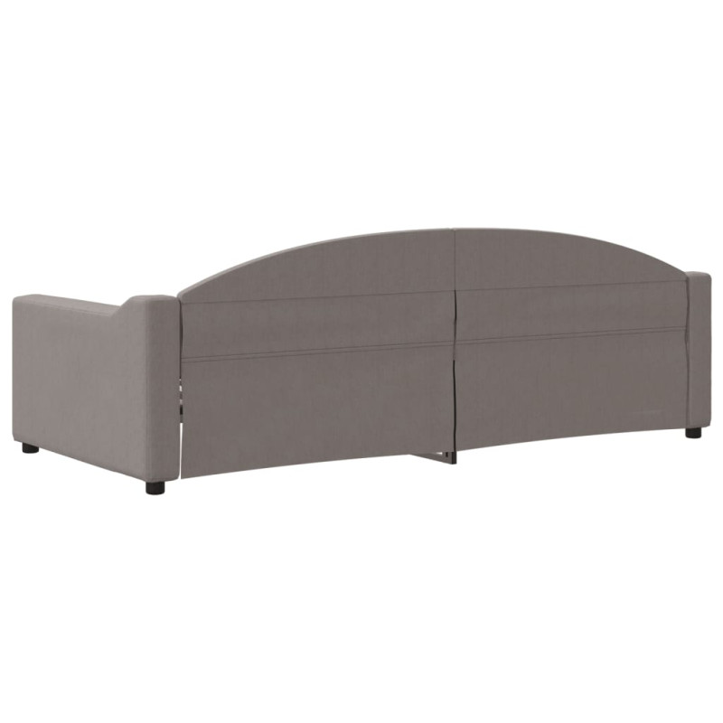 Sofa z funkcją spania, kolor taupe, 90x200 cm, obita tkaniną