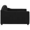 Sofa z funkcją spania, czarna, 100x200 cm, obita tkaniną