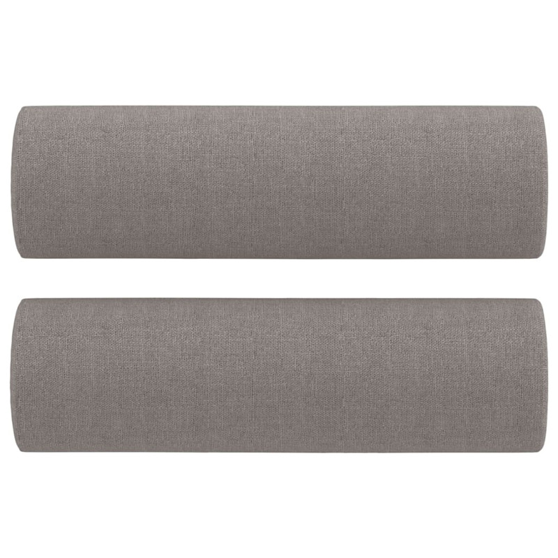 2-osobowa sofa z poduszkami, taupe, 120 cm, tkanina