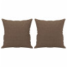 2-osobowa sofa z poduszkami, brązowa, 120 cm, tkanina