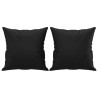 2-osobowa sofa z poduszkami, czarna, 120 cm, sztuczna skóra