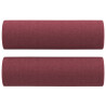 2-osobowa sofa z poduszkami, winna czerwień, 120 cm, tkanina