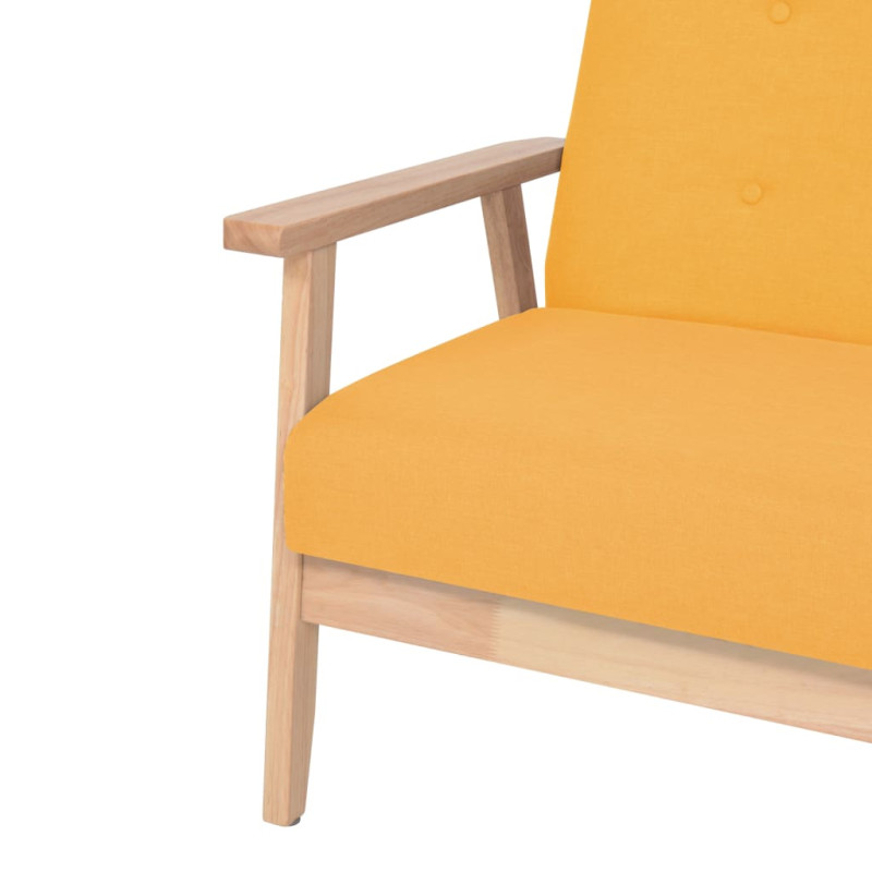 3-osobowa sofa tapicerowana, żółta