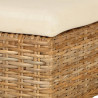 Krzesła do jadalni, 4 szt., rattan Kubu i drewno mango