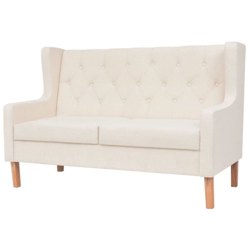 Zestaw wypoczynkowy - sofa i fotel, kremowe