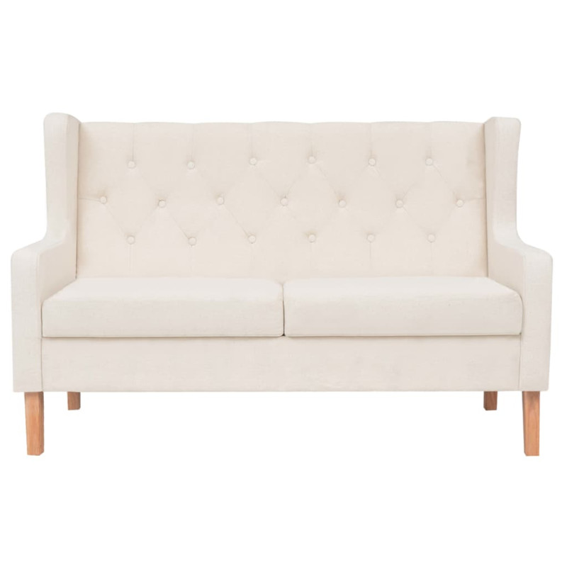 Zestaw wypoczynkowy - sofa i fotel, kremowe