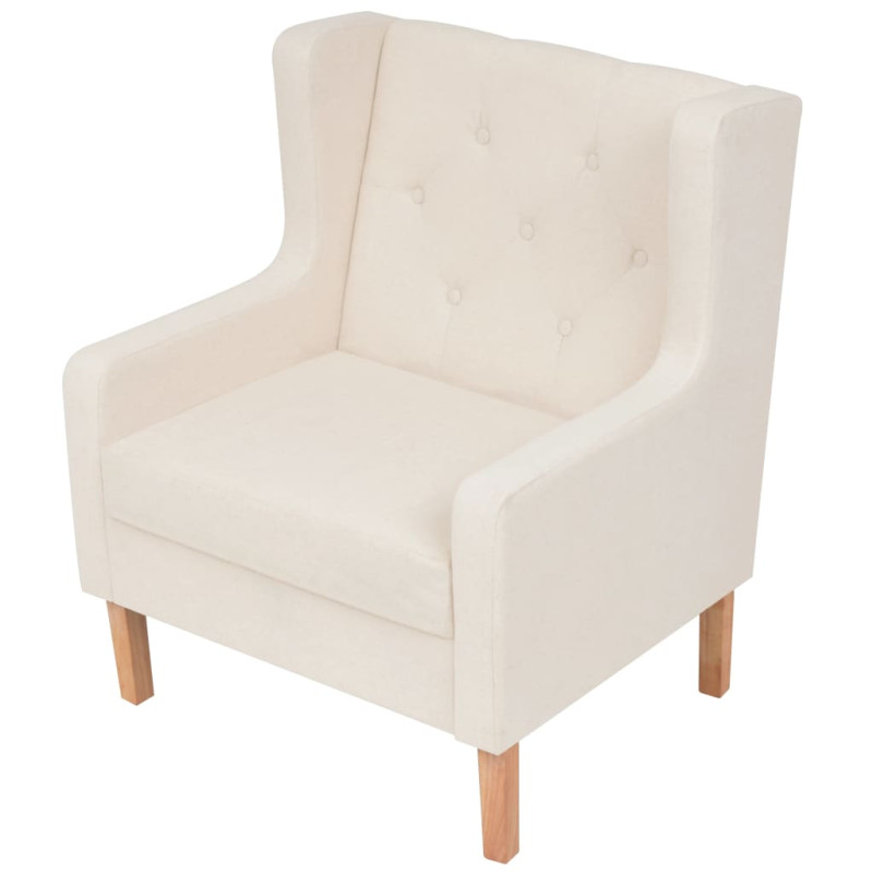 Zestaw wypoczynkowy - sofa i fotel, kremowe