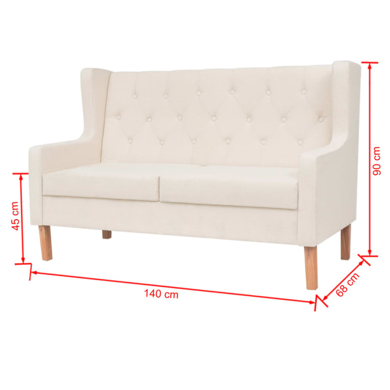 Zestaw wypoczynkowy - sofa i fotel, kremowe