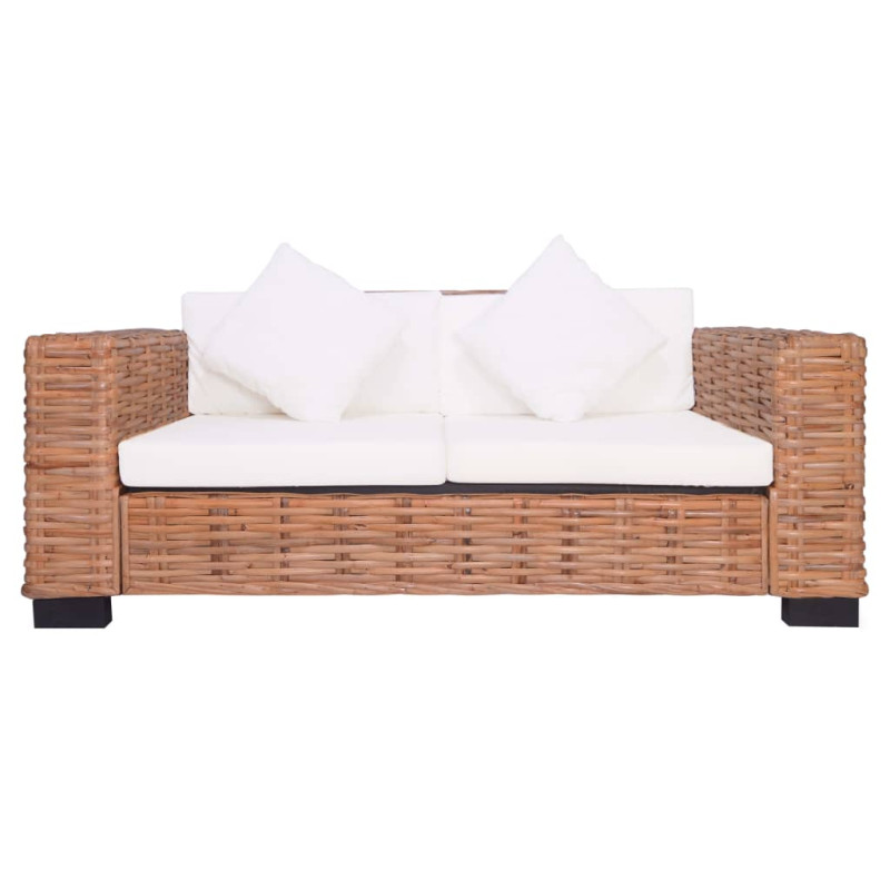 2-osobowa sofa ogrodowa, z naturalnego rattanu